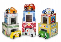 Układanka drewniana Melissa And Doug Garaże z samochodami