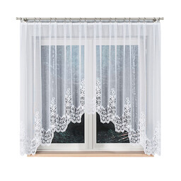 Markizeta Firana żakardowa gotowa 300x160 biała Berenika