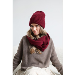 Pakamera Szalik Merino & cashmere bordowy