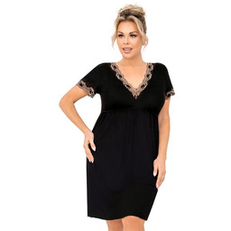 Luksusowa wiskozowa halka Hana czarna plus size