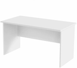 Biurko białe proste z przelotką BP02/7, biurko