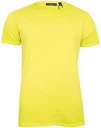 Żółty T-Shirt (Koszulka) Bez Nadruku -BRAVE SOUL- Męski,