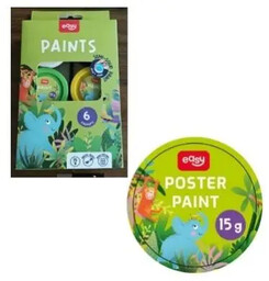 Farby plakatowe 15g x 6 kolorów EASY -