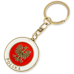 BRELOCZEK POLSKA Z ORŁEM kolor biały army military