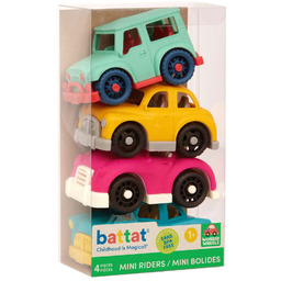 Komplet 4 małych autek jeep kabrio taxi retro