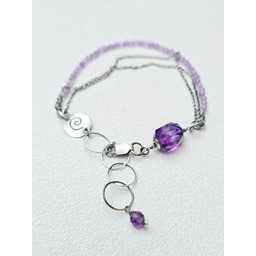 Pakamera Bransoletka Ametystowa Delikatność