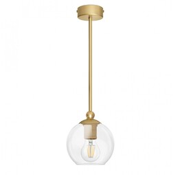Złota lampa wisząca z jedną kulą KLT-S1
