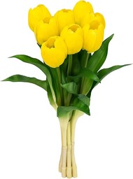 Softflame Sztuczne/sztuczne kwiaty - Tulipan żółty 8 szt.