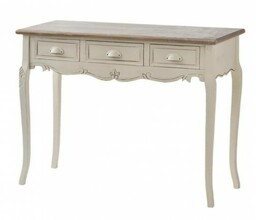 Konsola kremowa 3 szuflady 110x40x78cm - Glamour
