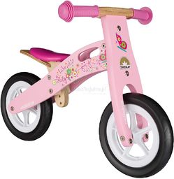 Rowerek biegowy Bike Star 10" drewniana rama różowy