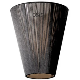 Oslo Wood Zapasowy Abażur Czarna Northern, czarny, tkanina