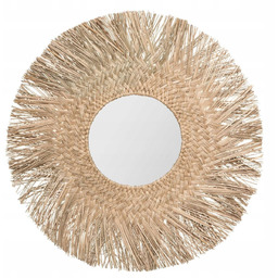 Lustro Dekoracyjne okrągłe plecione Boho śr. 80 cm