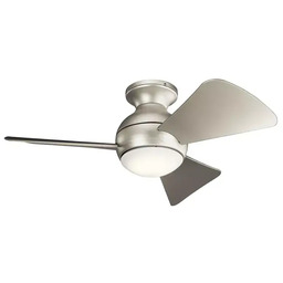 Kichler Lampa sufitowa z wentylatorem Sola nikiel KLF-SOLA-34-BN