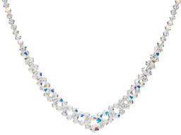 Naszyjnik ślubny Swarovski Elements srebrna