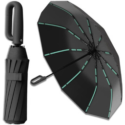 Parasolka CZARNA parasol automatyczny ANTI-UV składany