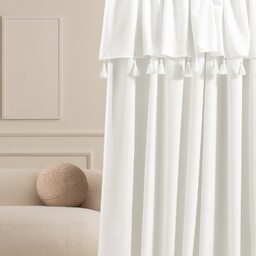 ZASŁONA ASTORIA - ZŁAMANA BIEL 140x280 Taśma