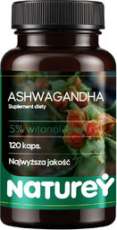 Naturey Ashwagandha, 120 kapsułek