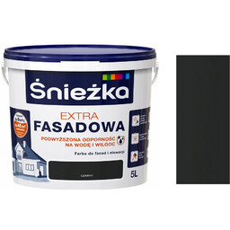 Farba akrylowa fasadowa Śnieżka 5 l czarny mat