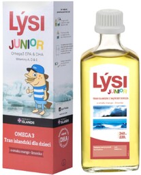 Lysi Tran islandzki dla dzieci o smaku mango-limonka