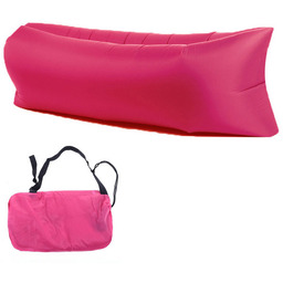 ROZKŁADANA SOFA NADMUCHIWANA PLAŻOWA WYGODNY LEŻAK MATERAC RÓŻOWA