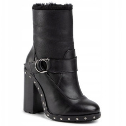 EVA MINGE DAMSKIE CZARNE BOTKI SKÓRZANE 39 3C1G1*