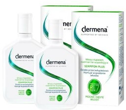 Zestaw DERMENA PLUS szampon przeciwłupieżowy, 2x 200ml