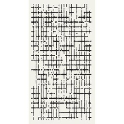 Dywan Casa 80 x 150 cm kratka biało-czarny