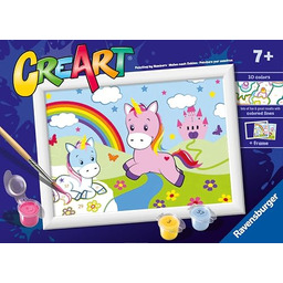 Ravensburger - Creart E: Rainbow Unicorns Malowanie według