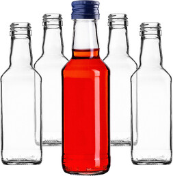 Szklana butelka Monopol 200ml z granatową zakrętką 50