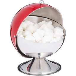 Relaxdays Cukiernica z rolowaną pokrywką, błyszcząca stal nierdzewna,