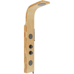 Corsan panel prysznicowy bambusowy Bali z czarnym wykończeniem