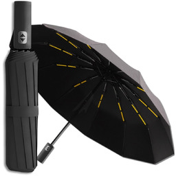 Parasolka CZARNY parasol automatyczny ANTI-UV składany