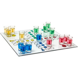 Relaxdays 10010181 Gra Planszowa Dla Dorosłych Alko-Chińczyk, Wielokolorowy,