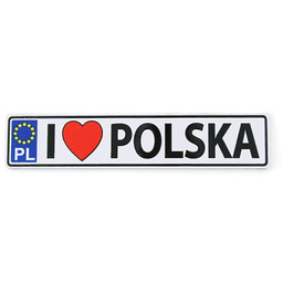 Magnes metalowy tablica rejestracyjna Polska