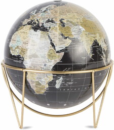 Globus nowoczesny złoto czarny gabinetowy 24x22x22 126490