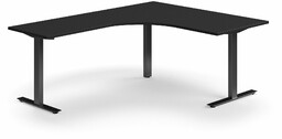 Biurko QBUS, kształt L, 1600x2000 mm, rama T,