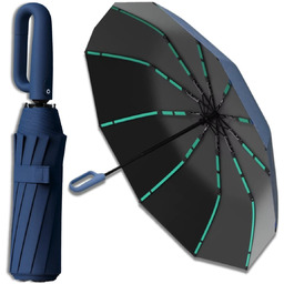 Parasolka GRANATOWA parasol automatyczny ANTI-UV składany