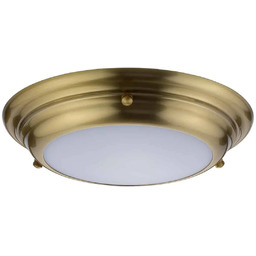 Plafon okrągły mosiężny szklany LED 25cm WELLAND/F/S AB