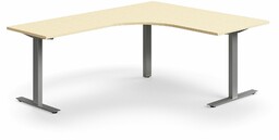 Biurko QBUS, kształt L, 1600x2000 mm, rama T,