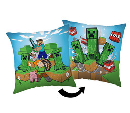 Jerry Fabrics Poduszka dziecięca 40x40 Minecraft Pośpiech Creepera