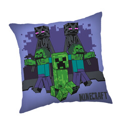 Jerry Fabrics Poduszka dziecięca 40x40 Minecraft Moby przychodzą