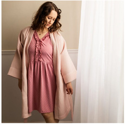 Eevi Koszula Ciążowa i do karmienia Linda różowa