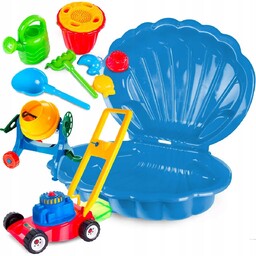Piaskownica Z Pokrywą Muszla 2 El Betoniarka Kosiarka