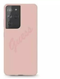 Guess GUHCS21LLSVSPI S21 Ultra G998 różowy/pink hardcase Script