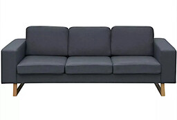 Edinos Ciemnoszara 3-osobowa sofa B6-E92