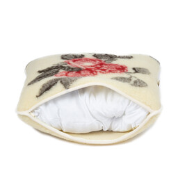 Kampol Poduszka wełniana merynos 40x70 Rosso czerwona Wyroby