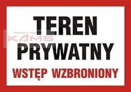 NC031Teren prywatny wstęp wzbroniony.