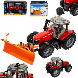 Ciągnik Massey Ferguson 7600 pług śnieżny Bruder