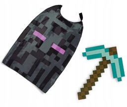 Minecraft Stój Kostium Minecraft Zestaw Peleryna i kilof