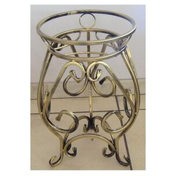 Kwietnik metalowy 50 cm złota patyna